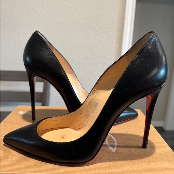 Christian Louboutin Black Leather Heels